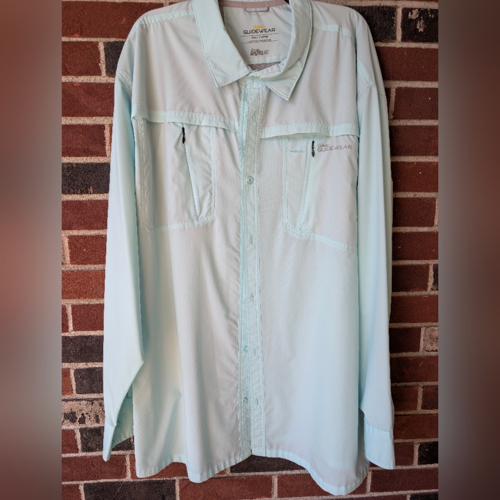 Cabela's Light Blue Casual Button Down Shirt